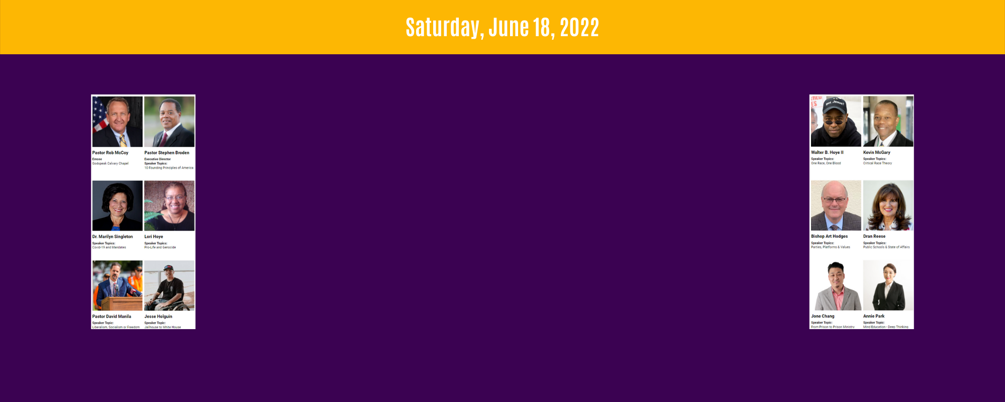 Content of Character Series Temple City CA 2022